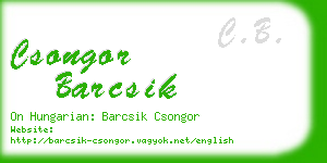 csongor barcsik business card
